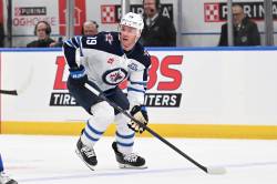 Winnipeg Jets center Jonathan Toews (19) in action against the St. Louis Blues during the first period of an NHL hockey game on Wednesday, Dec. 17, 2025, in St. Louis. (Joe Puetz / The Associated Press files)