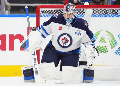 Frank Gunn / THE CANADIAN PRESS FILES
                                Winnipeg Jets goaltender Eric Comrie has played fantastic recently, turning aside 45 of 47 shots in his last two starts. Connor Hellebuyck&rsquo;s dedicated understudy banks just US$825,000, making him a target for a top team to poach.