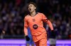 FILE - Barcelona's Fermin Lopez reacts during the Copa del Rey soccer match between Guadalajara and Barcelona in Guadalajara, Spain, Tuesday, Dec. 16, 2025. (AP Photo/Rudy Garcia, File)