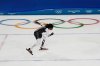 United States' Erin Jackson warms up during a speedskating training session at the 2026 Winter Olympics, in Milan, Italy, Thursday, Feb. 5, 2026. (AP Photo/Lee Jin-man)