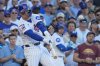 FILE - Chicago Cubs' Nico Hoerner hits a sacrifice fly ball during a baseball game against the San Diego Padres, Sept. 30, 2025, in Chicago. (AP Photo/Nam Huh, File)