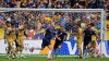 FILE - Auckland City's Christian Gray, center left, celebrates after scoring his side's opening goal during the Club World Cup Group C soccer match between Auckland City and Boca Juniors in Nashville, Tenn., June 24, 2025. (AP Photo/George Walker IV, File)