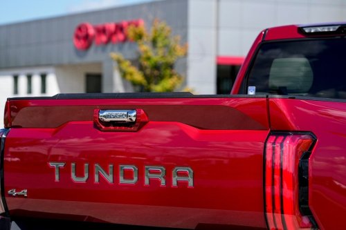 FILE - A view of a 2024 Toyota Tundra 4x4 truck, Thursday, Aug. 17, 2023, in Kennesaw, Ga. (AP Photo/Mike Stewart, File)