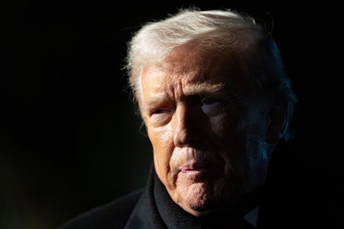 FILE - President Donald Trump speaks before departing on Marine One from the South Lawn of the White House, Jan. 20, 2026, in Washington. (AP Photo/Alex Brandon, File)