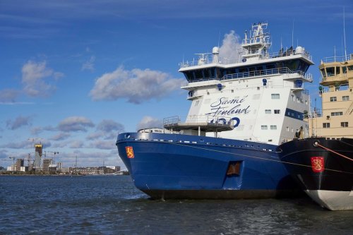 FILE -Finnish icebreaker Polaris is moored in Helsinki, Finland, Thursday Sept. 27, 2018. (AP Photo/David Keyton, File)