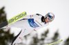 FILE - Johannes Lamparter, of Austria, soars through the air during his trial jump of the nordic combined men's individual Gundersen LH/10 km competition at the Nordic World Ski Championships in Trondheim, Norway, March 8, 2025. (AP Photo/Matthias Schrader, File)
