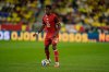 Canada's Richie Laryea during a friendly soccer match against Colombia in Harrison, N.J., Tuesday, Oct. 14, 2025. (AP Photo/Seth Wenig)