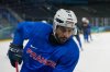 France's Pierre-Edouard Bellemare skate on the ice during a training session prior to the 2026 Winter Olympics, in Milan, Italy, Wednesday, Feb. 4, 2026. (AP Photo/Hassan Ammar)