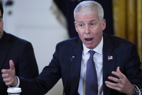 United States Secretary of Energy Chris Wright speaks during a meeting with President Donald Trump and other oil executives in the East Room of the White House, Friday, Jan. 9, 2026, in Washington. (AP Photo/Alex Brandon)