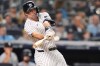 FILE - New York Yankees' Paul Goldschmidt hits an RBI single during the third inning of a baseball game against the Chicago White Sox Wednesday, Sept. 24, 2025, in New York. (AP Photo/Frank Franklin II,File)
