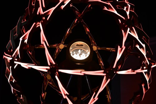 The Olympic cauldron designed by Marco Balich during the Olympic opening ceremony at the 2026 Winter Olympics, in in Cortina d'Ampezzo, Italy, Friday, Feb. 6, 2026. (Stefano Rellandini/Pool Photo via AP)