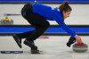 Italy's Stefania Constantini in action during the mixed doubles round robin phase of the curling competition against Estonia, at the 2026 Winter Olympics, in Cortina d'Ampezzo, Italy, Friday, Feb. 6, 2026. (AP Photo/Misper Apawu)