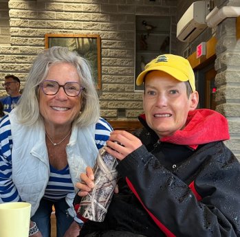 Jan Beddoe, left, is shown in this undated handout photo with her son Chris, who was 