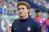 United States forward Josh Sargent walks on the sidelines prior to a friendly soccer match against the New Zealand, Tuesday, Sept. 10, 2024, in Cincinnati. (AP Photo/Jeff Dean)