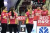 Team Nunavut coach Colin Hodgson, second right, talks with his team while competing against Team New Brunswick during the Scotties Tournament of Hearts in Mississauga, Ont., on Jan. 28, 2026. THE CANADIAN PRESS/Nathan Denette