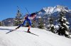 FILE - Lucinda Anderson, of the United States, competes in the women's 7.5 km sprint competition at the Biathlon World Cup in Hochfilzen, Austria, Dec. 13, 2024. (AP Photo/Matthias Schrader, File)