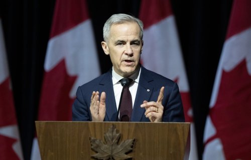 Prime Minister Mark Carney speaks to guests at the Black History Month event at the Museum of History in Gatineau, Que.  Wednesday, Feb 4, 2026. THE CANADIAN PRESS/Adrian Wyld