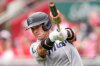 FILE - Miami Marlins' Avisail Garcia bats during a baseball game against the Cincinnati Reds Aug. 9, 2023, in Cincinnati. (AP Photo/Jeff Dean, File)