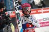 Abigail Strate from Canada after jumping at the women's large hill at the Nordic World Cup in Oberstdorf, Germany, Thursday Jan. 1, 2026. (Karl-Josef Hildenbrand/dpa via AP)