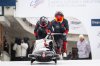 Melissa Lotholz and Kelsey Mitchell of Canada in action, during the Women's two-person bobsled World Cup, in St. Moritz, Switzerland, Sunday, Jan. 11, 2026. (Mayk Wendt/Keystone via AP)
