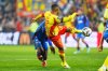 Lens' Wesley Said scores his side's opening goal during the French League One soccer match between Lens and Auxerre in Lens, France, Saturday, Jan. 17, 2026. (AP Photo/Jean-Francois Badias)
