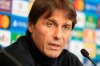 Napoli coach Antonio Conte attends a press conference in Parken, Copenhagen, Monday, Jan. 19, 2026. (Liselotte Sabroe/Ritzau Scanpix via AP)