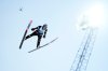 FILE - Marius Lindvik, of Norway, soars through the air during his first round jump of the ski jumping men's team large hill competition at the Nordic World Ski Championships in Trondheim, Norway, March 6, 2025. (AP Photo/Matthias Schrader, File)