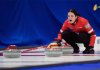 Team Canada skip Kerri Einarson yells while competing against Team Saskatchewan during the Scotties Tournament of Hearts in Mississauga, Ont., on Tuesday, January 27, 2026. THE CANADIAN PRESS/Nathan Denette