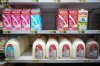 Jugs and cartons of milk are displayed for sale on shelves at NorthMart, in Inuvik, N.W.T., on Thursday, July 24, 2025. THE CANADIAN PRESS/Darryl Dyck