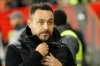 FILE - Marseille's head coach Roberto De Zerbi concentrates prior the French League One soccer match between Lens and Marseille in Lens, France, Saturday, Oct. 25, 2025. (AP Photo/Jean-Francois Badias, File)