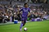 FILE - Orlando City defender Alex Freeman (30) carries the ball during the first half of a Leagues Cup soccer match against Mexico's Pumas, July 30, 2025, in Orlando, Fla. (AP Photo/Phelan M. Ebenhack, File)