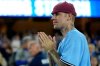 Singer Justin Bieber watches the Los Angeles Dodgers and the Toronto Blue Jays during the seventh inning in Game 3 of baseball's World Series, Monday, Oct. 27, 2025, in Los Angeles. (AP Photo/Ashley Landis)