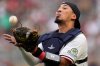 FILE - Minnesota Twins catcher Jhonny Pereda makes the catch off the bat of Arizona Diamondbacks' Corbin Carroll in the first inning of a baseball game, Sept. 13, 2025, in Minneapolis. (AP Photo/Mike Stewart, File)