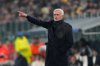 Benfica's head coach Jose Mourinho gives instructions during the Champions League opening phase soccer match between Juventus and SL Benfica in Turin, Italy, Wednesday, Jan. 21, 2026. (AP Photo/Luca Bruno)