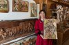 Jasmine Feuchter poses for a photo in a traditional craft shop in San Vigilio di Marebbe, northern Italy, Monday, Jan. 26, 2026. (AP Photo/Nicole Winfield)