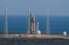 This photo provided by NASA shows the Artemis II SLS (Space Launch System) rocket with the Orion spacecraft atop a mobile launcher at Launch Complex 39B, Thursday, Jan. 29, 2026, at NASA's Kennedy Space Center in Florida. (Jim Ross/NASA via AP)