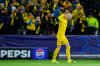 Glimt's Jens Petter Hauge celebrates after scoring during the Champions League soccer match between Bodo/Glimt and Manchester City in Bodo, Norway, Tuesday, Jan. 20, 2026. (Fredrik Varfjell/NTB via AP)