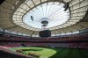 Stadium staff prepare temporary grass that was laid on top of artificial turf at BC Place stadium for a friendly soccer match between MLS soccer's Vancouver Whitecaps and League One's Wrexham, in Vancouver, on Friday, July 26, 2024. The stadium, which is undergoing hundred of millions of dollars of renovations, is also scheduled to host seven matches during the 2026 FIFA World Cup. THE CANADIAN PRESS/Darryl Dyck