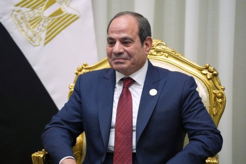FILE - Egypt's President Abdel-Fattah el-Sissi meets with President Donald Trump during a summit to support ending the more than two-year Israel-Hamas war in Gaza after a breakthrough ceasefire deal, Monday, Oct. 13, 2025, in Sharm El Sheikh, Egypt. (AP Photo/Evan Vucci, File)
