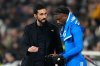 Real Madrid's head coach Alvaro Arbeloa, left, talks with Real Madrid's Eduardo Camavinga during the Copa del Rey round of 16 soccer match between Albacete and Real Madrid, in Albacete, Spain, Wednesday, Jan. 14, 2026. (AP Photo/Jose Breton)