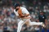 FILE - Detroit Tigers pitcher Jose Urquidy throws against the Cleveland Guardians during the eighth inning of a baseball game, Sept. 17, 2025, in Detroit. (AP Photo/Paul Sancya, File)