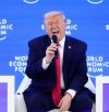 President Donald Trump speaks during the Annual Meeting of the World Economic Forum in Davos, Switzerland, Wednesday, Jan. 21, 2026. (AP Photo/Markus Schreiber)