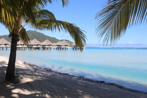 A view of the beach, lagoon and bungalows at Le Meridien resort in Bora Bora, on Oct. 30, 2016. THE CANADIAN PRESS/AP-Jennifer McDermott