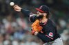 FILE - Cleveland Guardians pitcher Jakob Junis throws against the Detroit Tigers during the eighth inning of a baseball game, Sept. 17, 2025, in Detroit. (AP Photo/Paul Sancya, File)
