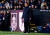 Tottenham Hotspur manager Thomas Frank reacts on the touchline, during the English Premier League soccer match between Burnley and Tottenham Hotspur, at Turf Moor, in Burnley, England, Saturday, Jan. 24, 2026. (Nick Potts/PA via AP)