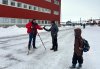 A journalist conducts an interview in Nuuk, Greenland, Thursday, Jan. 15, 2026. (AP Photo/Emma Burrows)