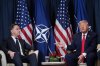FILE - President Donald Trump, right, meets with NATO Secretary General Mark Rutte on the sidelines of the Annual Meeting of the World Economic Forum in Davos, Switzerland, Jan. 21, 2026. (AP Photo/Evan Vucci, File)