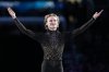 Ilia Malinin acknowledges the crowd after finishing first in the men's free skate competition at the U.S. Figure Skating Championships, Saturday, Jan. 10, 2026, in St. Louis. (AP Photo/Stephanie Scarbrough)