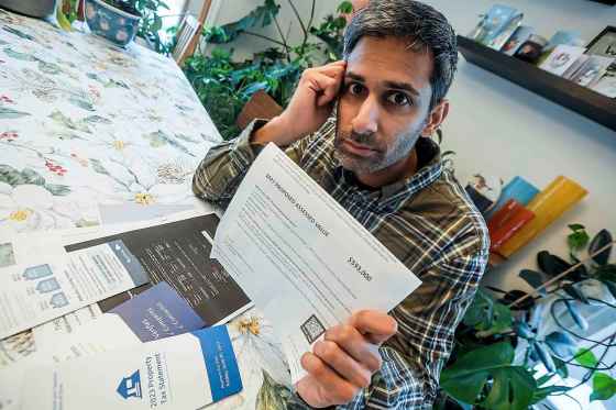 Jeremy Dias‘ recent city property assessment states that his home has gone up $193,000 from the last assessment. (John Woods / Free Press)