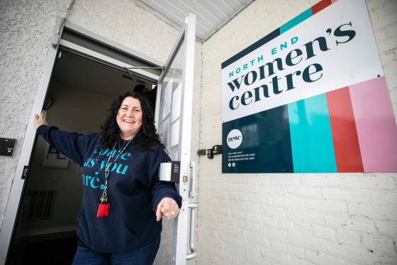 Executive director Cynthia Drebot at the North End Women’s Resource Centre. (Mikaela MacKenzie / Free Press)